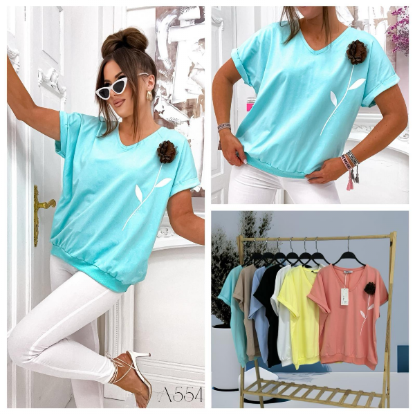 Bluzki damskie Roz Standard, Mix Kolor Paczka 10 szt